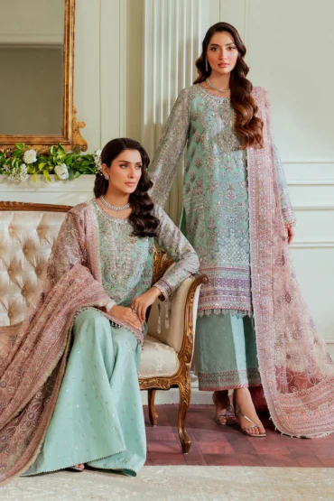 BAROQUE EMBROIDERED NET CH13-08 UNSTITCHED