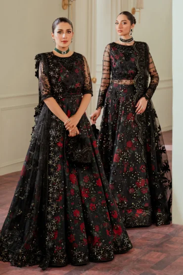 BAROQUE EMBROIDERED NET CH13-05 UNSTITCHED