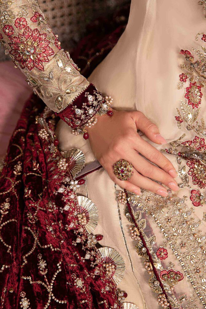 MARIA.B. 3 Piece Unstitched Embroidered Organza Suit | BD-2905 - Image 3