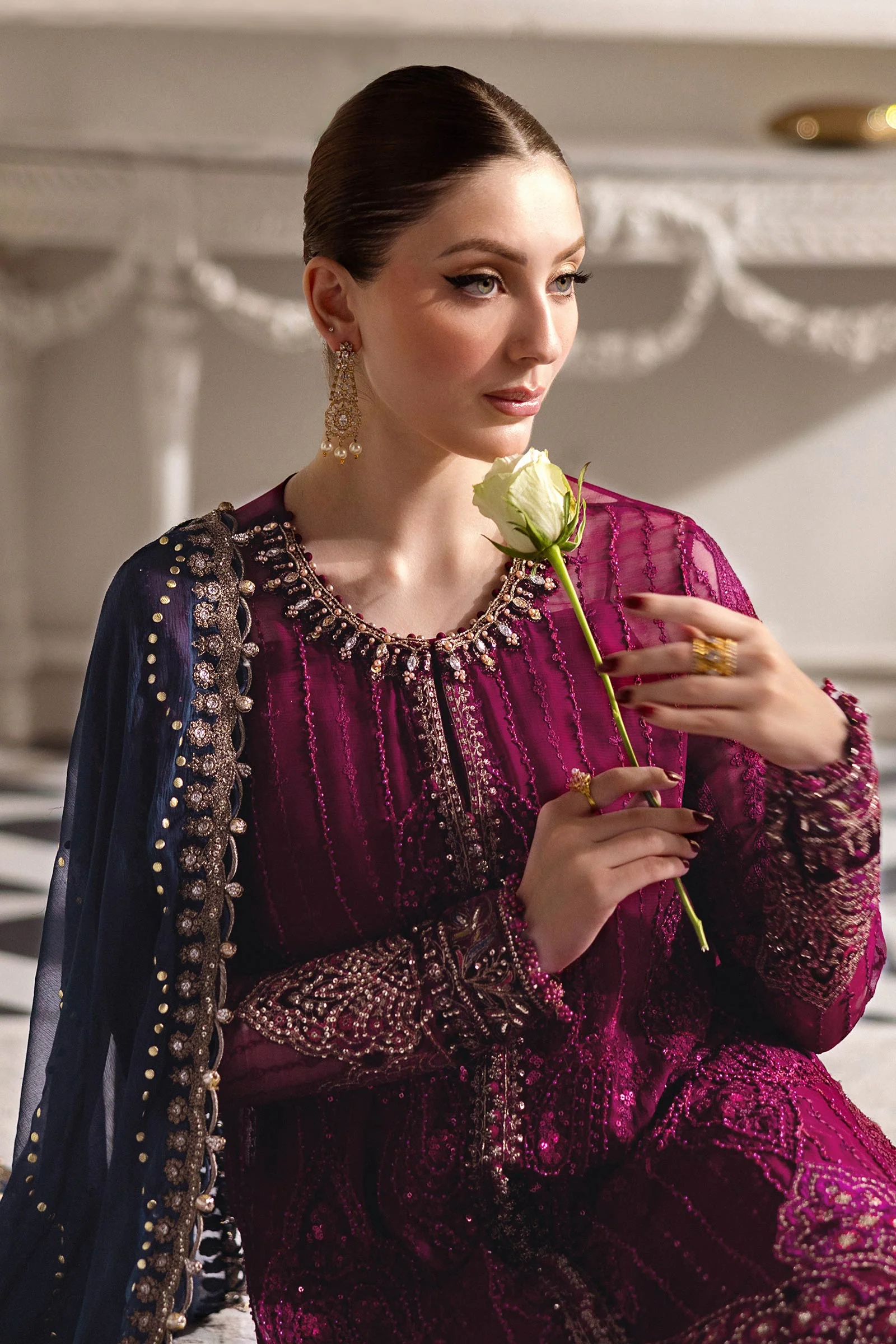 maria b 3 piece unstitched embroidered chiffon suit | mpc 25 102 maria b 3 piece unstitched embroidered chiffon suit | mpc 25 102